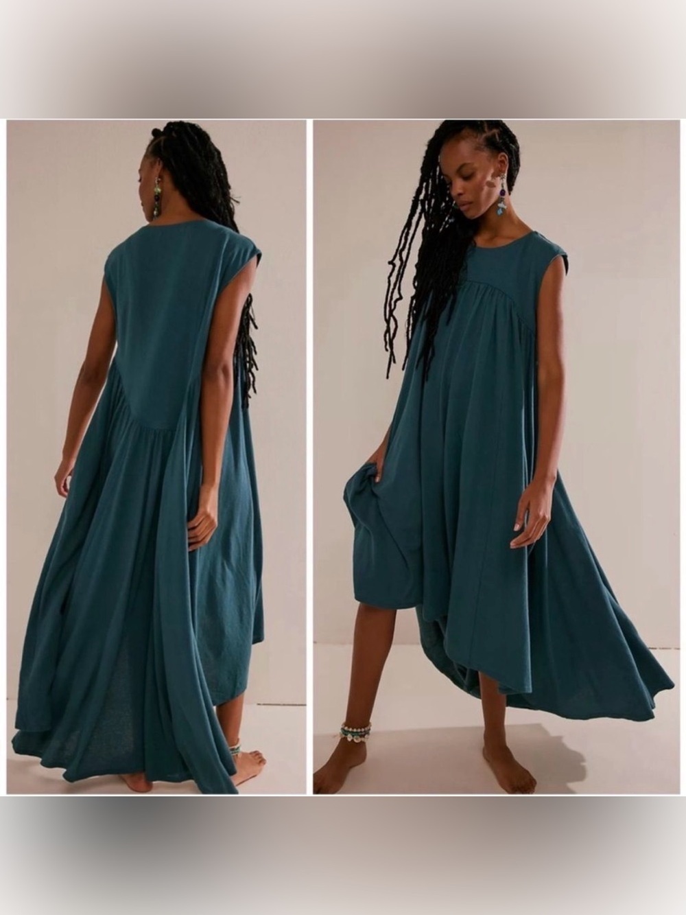 Free People Beach Madelyn Midi In Mediterranean